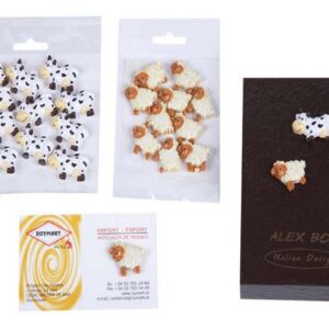 SET 12 STICKERS VACA/OVEJA ,2 MODELOS