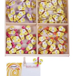 SET 72 PINZAS DE 4 COLORES C/MARIPOSA
