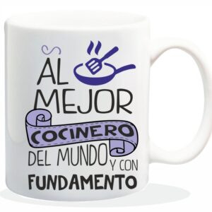 MUG CON MENSAJE PARA LA MEJOR COCINERO...