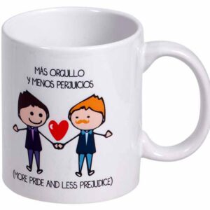 MUG CON MENSAJE MAS ORGULLO Y MENOS....MEN