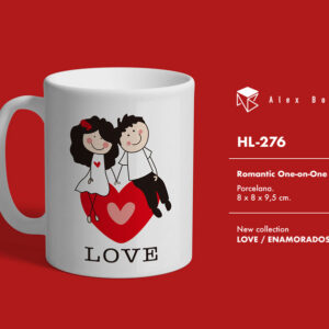 MUG ENAMORADOS LOVE ABOVE HEART