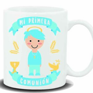 MUG CON MENSAJE ,MI PRIMERA COMUNION BOY