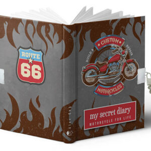 DIARIO TAMAÑO A5 CON CANDADO MOTORCYCLE FOR LIFE