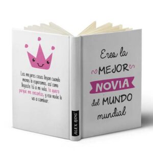 LIBRETA CON MENSAJE A6,ERES LA MEJOR NOVIA..