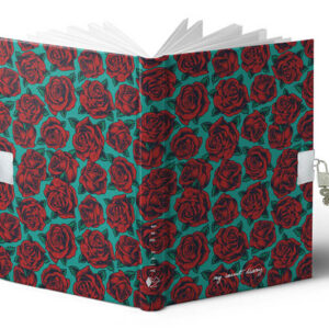 DIARIO A5 168H.C/CANDADO RED ROSES