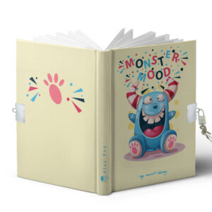 DIARIO A5 168H.C/CANDADO MONSTER MOOD