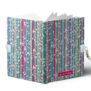 DIARIO A5 168H.C/CANDADO STRIPES