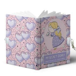 DIARIO A5 168H.C/CANDADO BUTTERFLY DREAMS