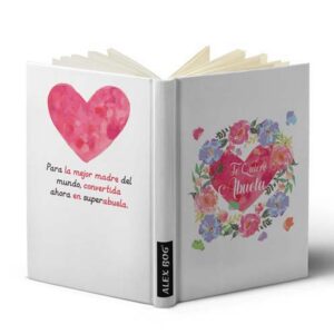 LIBRETA C/ MENSAJE A5 ,TE QUIERO ABUELA HEART/FLOW