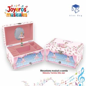 JOYERO MUSICAL MEDIANO BALLERINES AND ROSES