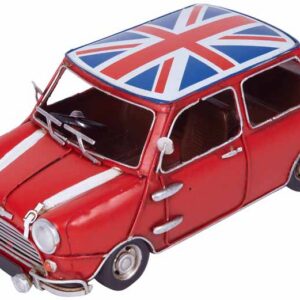 COCHE METAL MINI COOPER PEQUEÑO 1960 W/FLAGG