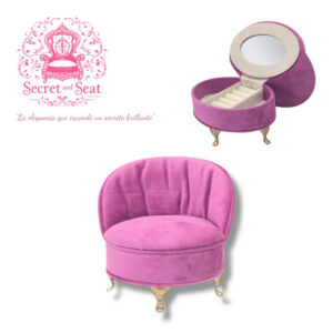 MINI SOFA SECRET SEAT JOYERO FUCSIA