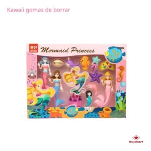 SET GOMAS SURTIDAS MERMAID PRINCESS