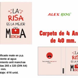 CARPETA 4 ANILLAS ,LA RISA ES LA MEJOR MEDICINA