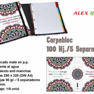 CARPETA 4 ANILLAS ,COL.MANDALA,TAMBIEN SE PUEDE...