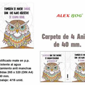 CARPETA 4 ANILLAS ,COL.MANDALA,TAMBIEN SE PUEDE...