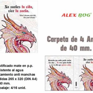 CARPETA 4 ANILLAS ,COL.MANDALA,RECUERDA QUE NADIE.