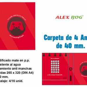 CARPETA 4 ANILLAS CONECTING PEOPLE ROJA