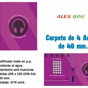 CARPETA 4 ANILLAS CONECTING PEOPLE VERDE