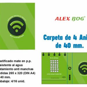 CARPETA 4 ANILLAS CONECTING PEOPLE VERDE