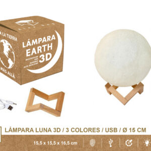 MOON LIGHT 15 CMS,3 COLORES CLAP USB