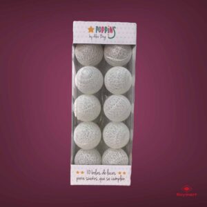 SET 10 GUIRNALDAS POPPINS BLANCAS