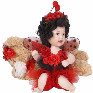 HADA LADY BUG CON OSO PELUCHE