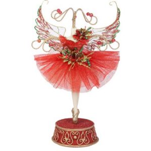 PORTA COLLARES BUSTO SOBRE CABINET ROJO