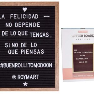 PIZARRA PARA MENSAJES 30*40 CMS,CON 258 LETRAS