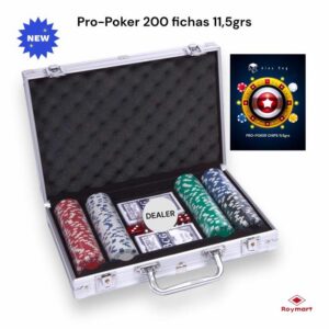 MALETA ALUMINIO JUEGO POKER 200 FICHAS