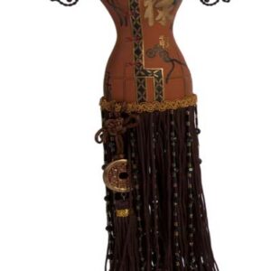 MANIQUI VESTIDO LARGO MARRON