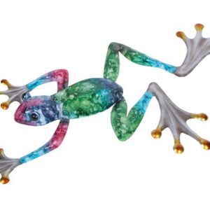 FIGURA DECOR RANA MULTICOLOR METAL/RESINA