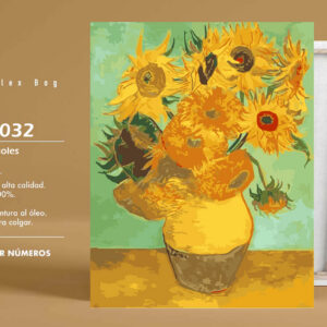 PINTAR POR NUMEROS LOS GIRASOLES