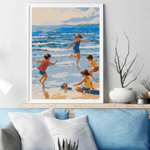 PINTAR POR NUMEROS NIÑOS EN LA PLAYA