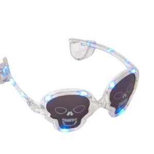 GAFAS FANTASIA CON LUCES LED BLANCAS MOD.SKULL
