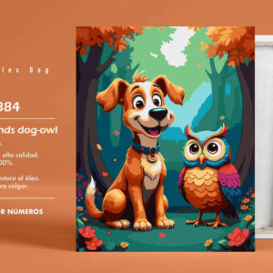 PINTAR POR NUMEROS BEST FRIENDS DOG-OWL
