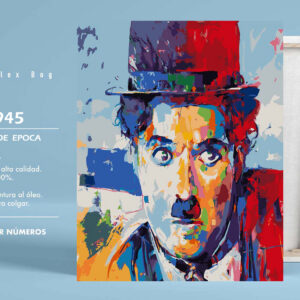 PINTAR POR NUMEROS RETRATO DE CHARLES CHAPLIN