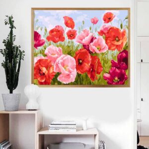 PINTAR POR NUMEROS POPPIES IN SPRING