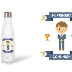 BOTELLA ACERO INOX 500 ML. COMUNION NIÑO