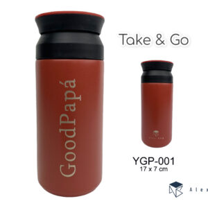 BOTELLA ACERO INOX 350 ML.COFFEE ,GOOD PAPA RED