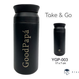 BOTELLA ACERO INOX 350 ML.COFFEE ,GOOD PAPA BLACK