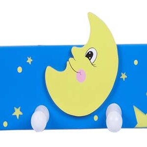PERCHA MADERA INFANTIL PARED,COL.MOON