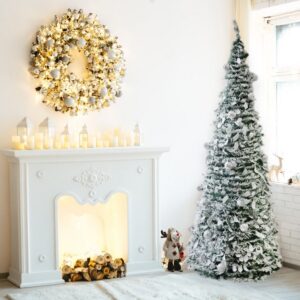 Árbol de Navidad plegable plata