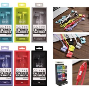 Auriculares colores mixtos - expositor 36 uds