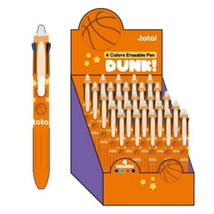 Bolígrafo Borrable 4 en 1 BASKETBALL - expositor 25 uds