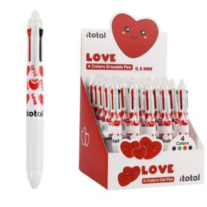 Bolígrafo Borrable 4 en 1 FOLLOW YOUR HEART - expositor 25 uds