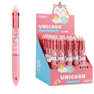 Bolígrafo Borrable 4 en 1 UNICORN - expositor 25 uds
