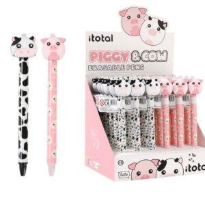 Bolígrafo Borrable COW & PIGGY - expositor 36 uds