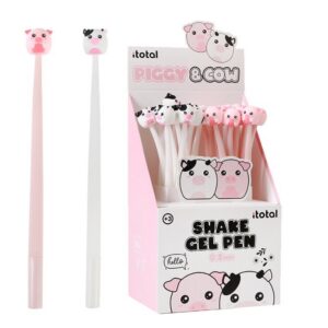 Bolígrafo flexible PIGGY & COW - expositor 24 uds