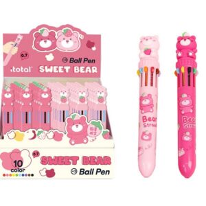 Bolígrafo Multicolor Oso Rosa - expositor 36 uds